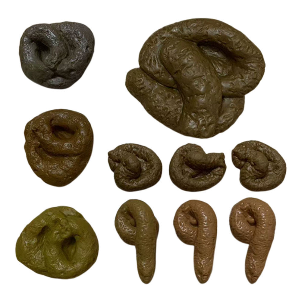 Fake Poop Gag Gift - 10 шт. реалистичных искусственных экскрементов для
