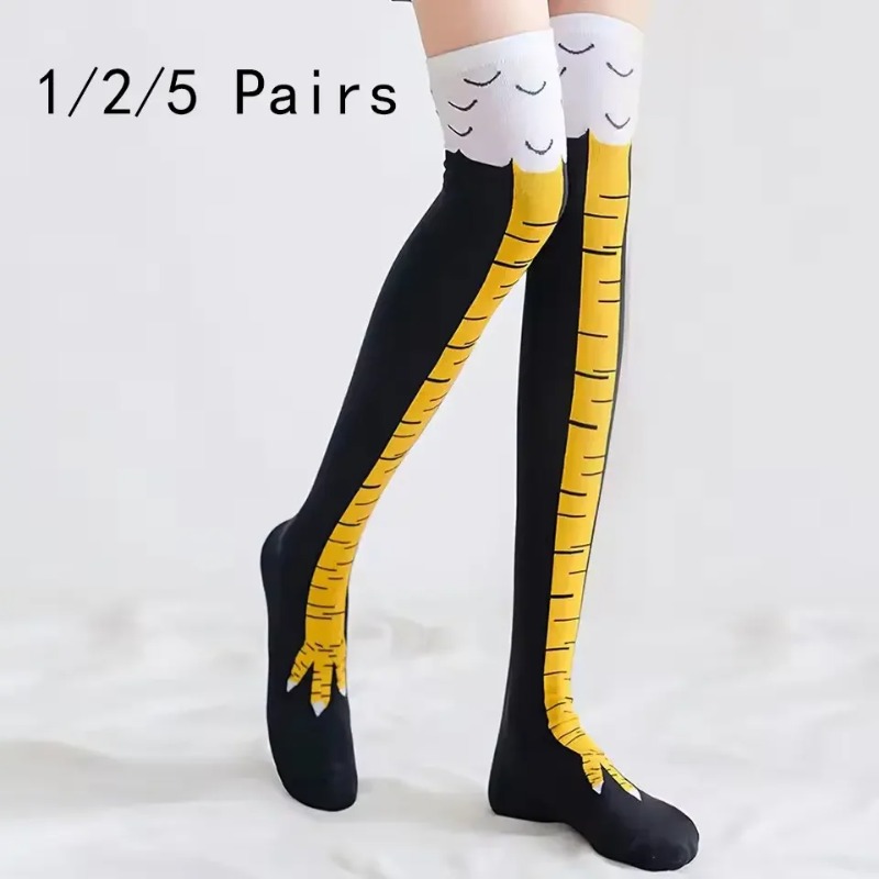 1/2/5 пар женских гольфов до к – обзор и цена Funny Chicken Leg Socks