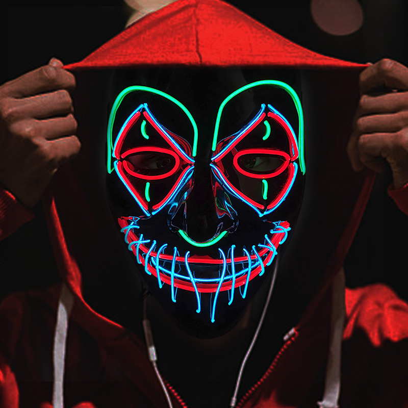Светодиодная маска убийцы Хэлл – обзор и цена Led Purge Mask Halloween